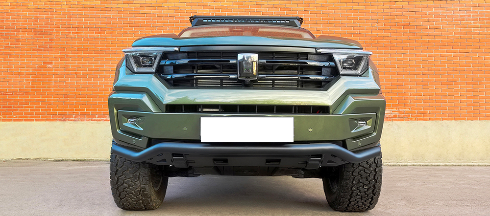 Бампер силовой передний/защита штатного бампера TANK 400 c защитой радиатора (устанавливается только с площадкой RIFT40-30000) РИФ