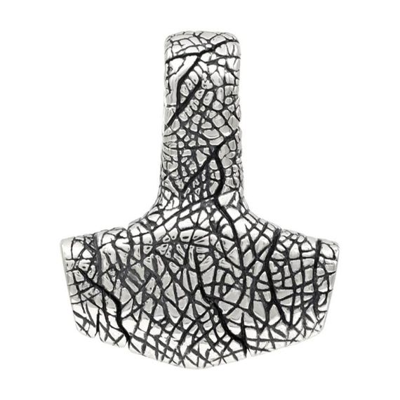 Молот Тора - подвеска из серебра, вид сзади