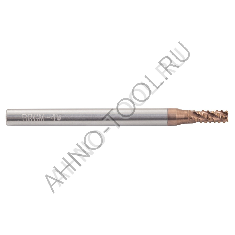 Фреза твердосплавная обдирочная  4мм (L=50, l=10, хв=4) Z4 30° по стали, нерж., чугуну BRGM-4W-D4.0