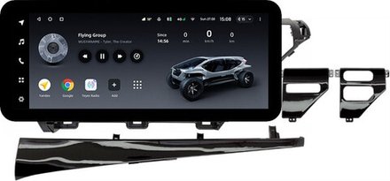 Магнитола для Toyota Camry 70 2017-2021 (без JBL, рамка составная) - Teyes LUX ONE ROUND монитор 12.3" 2K QLED на Android 10, CarPlay, 4G SIM-слот