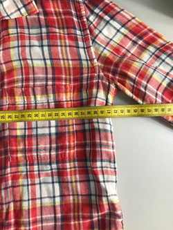 Рубашка Gap в модную клетку, маркировка XXS, визуально на 40 размер