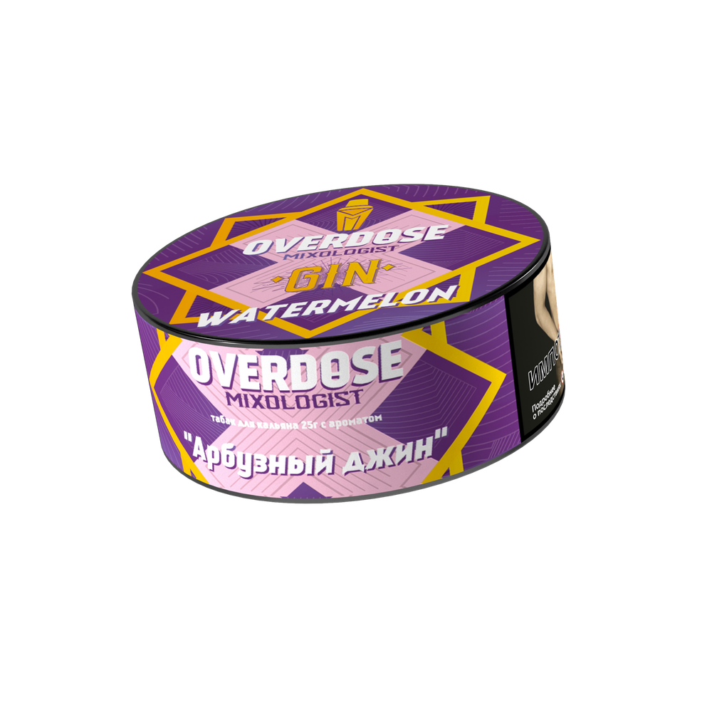 М. Табак для кальяна Overdose Gin Watermelon (Арбузный джин), 25 гр.