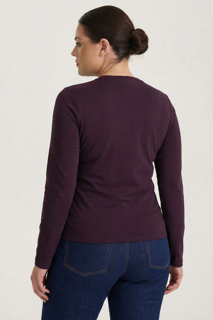 Лонгслив из трикотажа, инжир