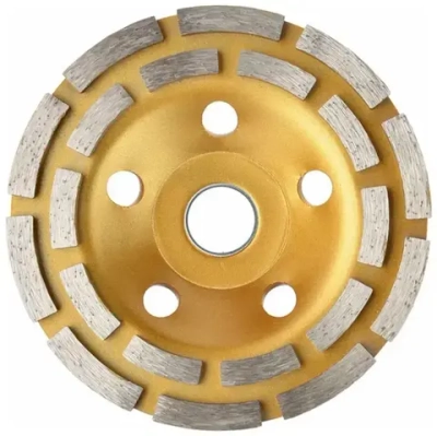 Чашка алмазная зачистная двухрядная Leader Tools , сегмент 125 мм / Шлифовальный круг / Круг зачистной