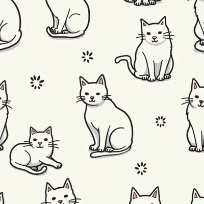 Белые коты