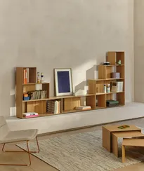 Litto набор из 9 модульных полок из шпона дуба 202 x 114 см