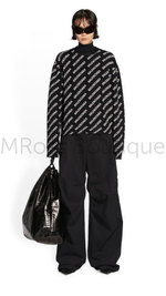 Женский черный свитер Balenciaga премиум класса