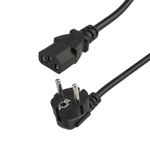 Шнур сетевой, вилка угловая СЕЕ 7/7(Schuko) - разъем IEC 320 C13, кабель 3x0,75 мм², длина 1,8 метра