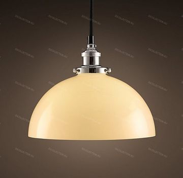 replica  20TH C. FACTORY FILAMENT MILK GLASS DOME Restoration Hardware