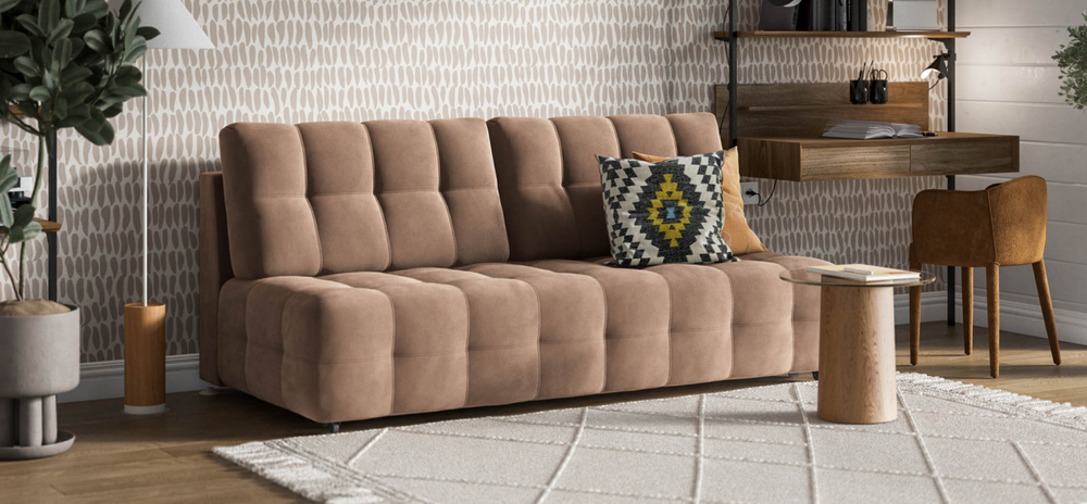 Диван Босс Мини Велюр Монолит мокко