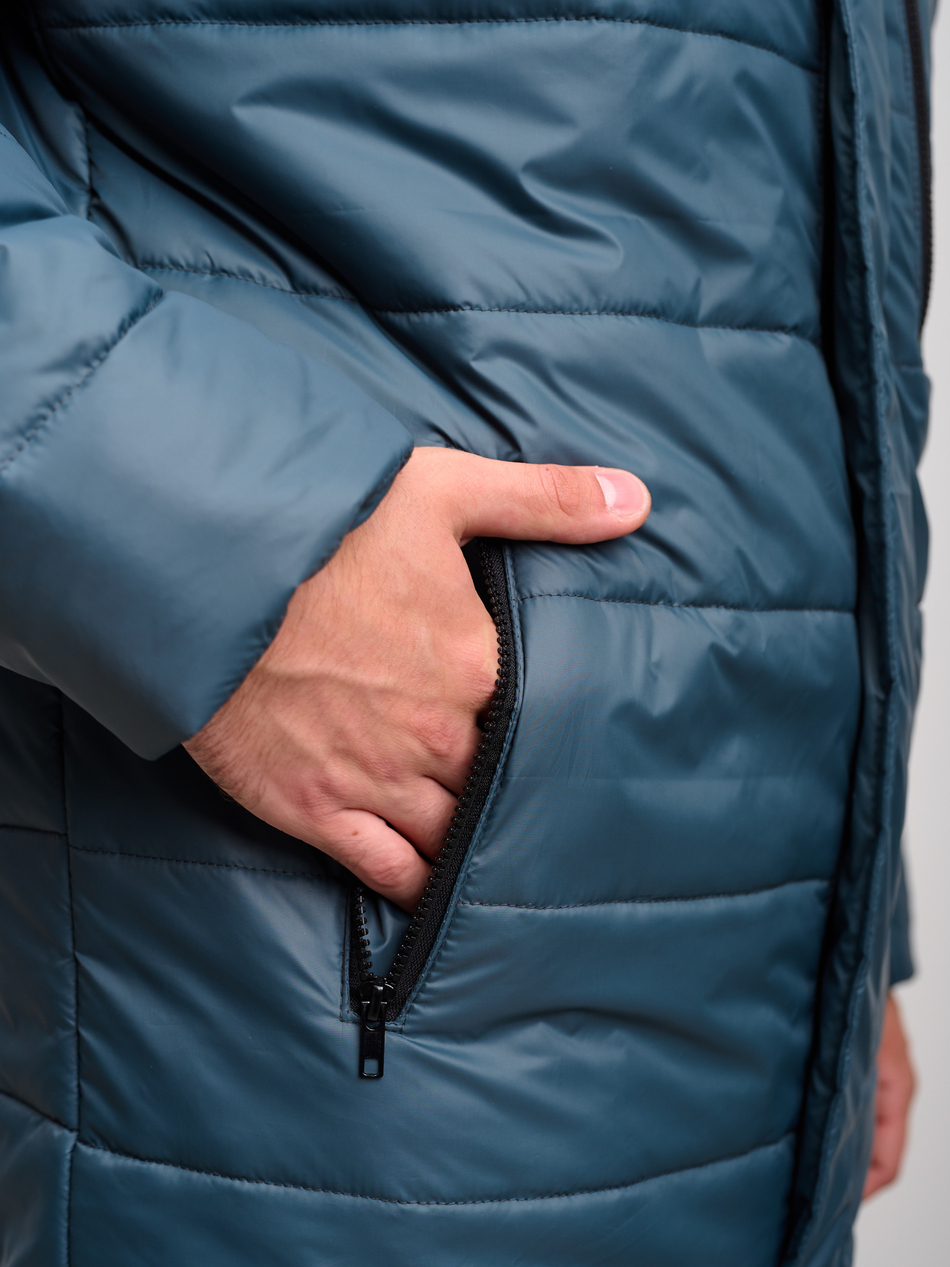 Куртка мужская зимняя на флисе "Игл" серый