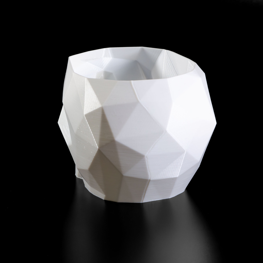 Череп-Ваза для конфет/карандашей, полигональная, 3D печать, белая