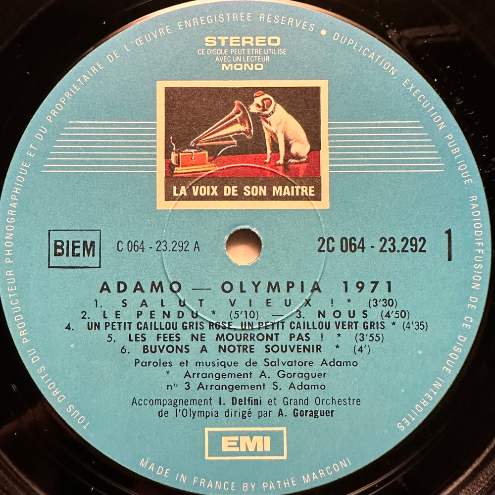 Adamo - Olympia 71 (Франция 1971г.)