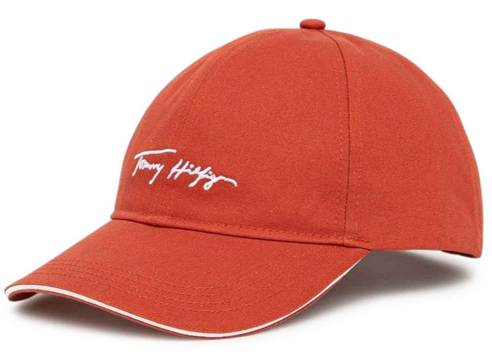 Теннисная кепка Tommy Hilfiger Iconic Signature Cap Women - cinabar red