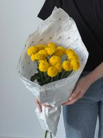 Букет из хризантемы в желтом оттенке 3 шт