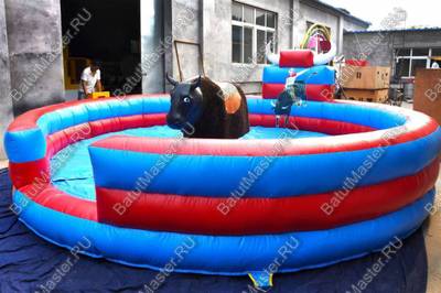 Надувной аттракцион Родео, бык+батут, «Чемпион»