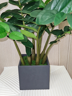 Замиокулькас искусственный 75см в кашпо Лофт Квадро