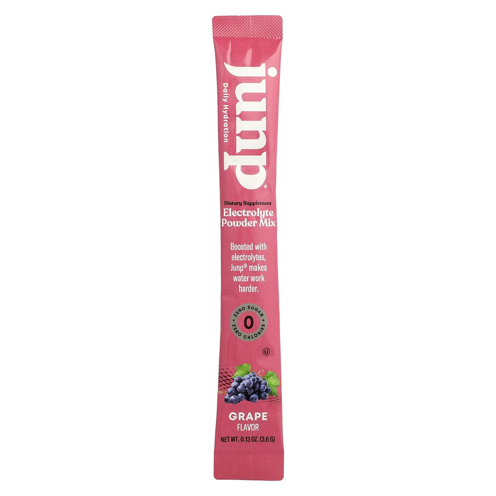 JUNP Hydration, электролитная порошковая смесь, со вкусом винограда, 20 пакетиков по 3,6 г (0,13 унции)