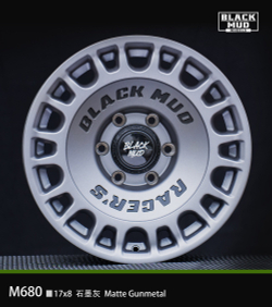 Диск колёсный литой BLACK MUD M680 R17 8.0 ET0 Matte Gunmetal