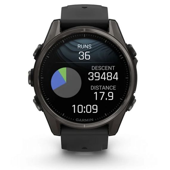 Garmin Fenix 8 43 мм AMOLED Sapphire – карбоново-серый титан