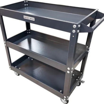 Инструментальная тележка GWT-K3G Great Wolf 3 полки, колеса с тормозом, серая