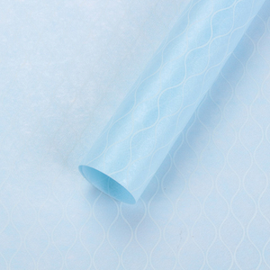 Ламинированный фетр Геометрия Белый/Голубой