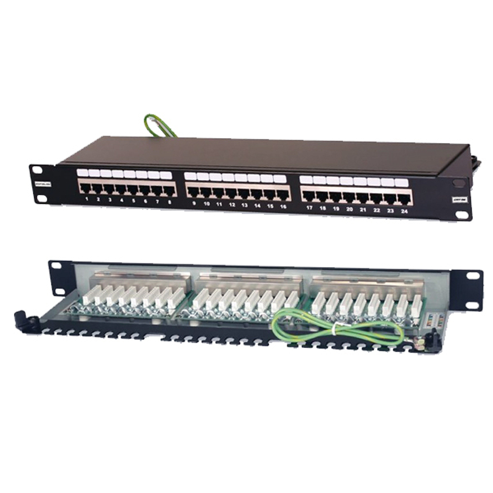 Патч-панель 19" 24xRJ45, FTP, Кат. 6 Eurolan 27B-F6-24BL