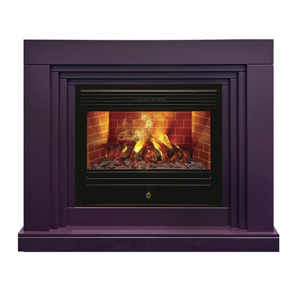 Электрокамин RealFlame Stanley 26 Plum сливовый с очагом 3D Novara