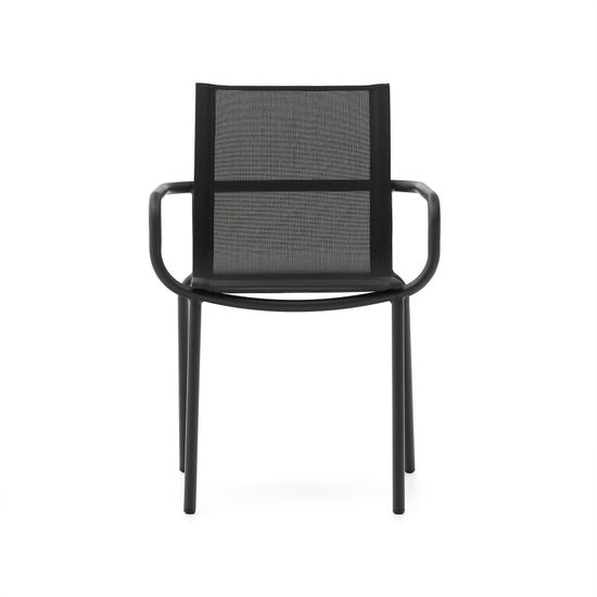 Galdana Штабелируемый садовый стул из черного алюминия