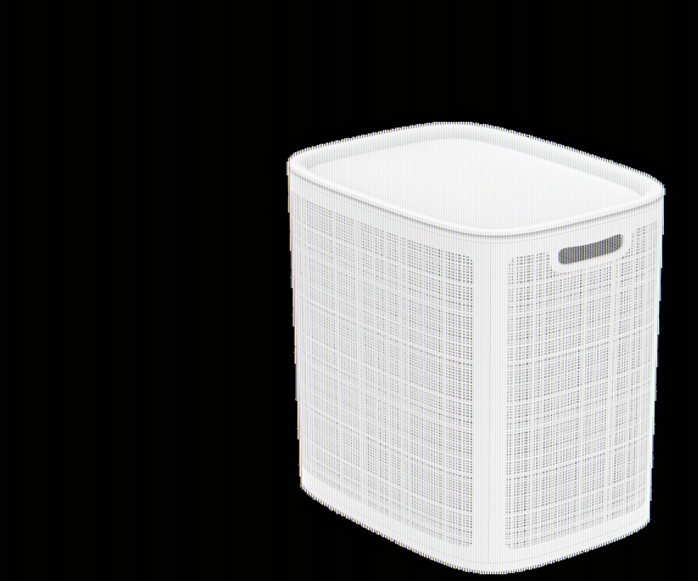 Корзина для белья Лён 75л 43*32,1*60см белый