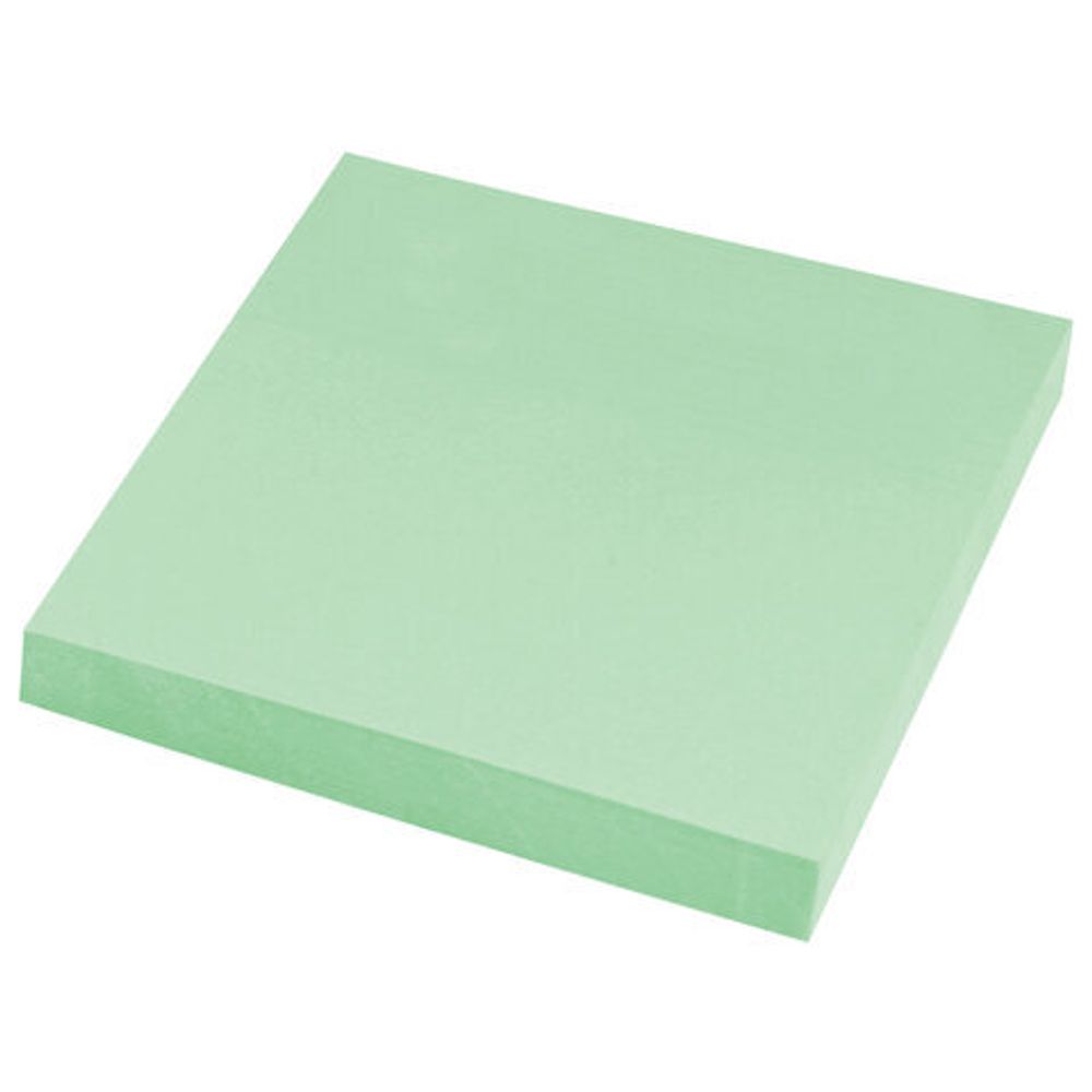 Блок самоклеящийся (стикеры) STAFF STANDARD, ПАСТЕЛЬНЫЙ 76х76 мм, зеленый, 100 листов, 116575