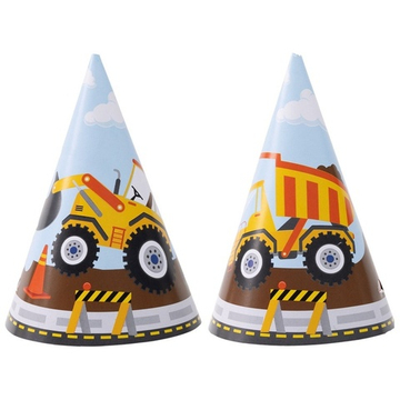 Колпаки праздничные «Строительная техника», 6 шт
