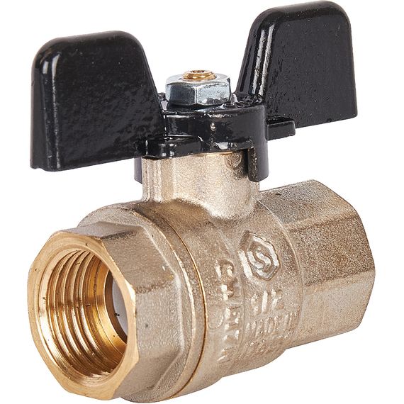 Кран шаровый STOUT В-В 1/2&quot; бабочка полнопроходной 26328