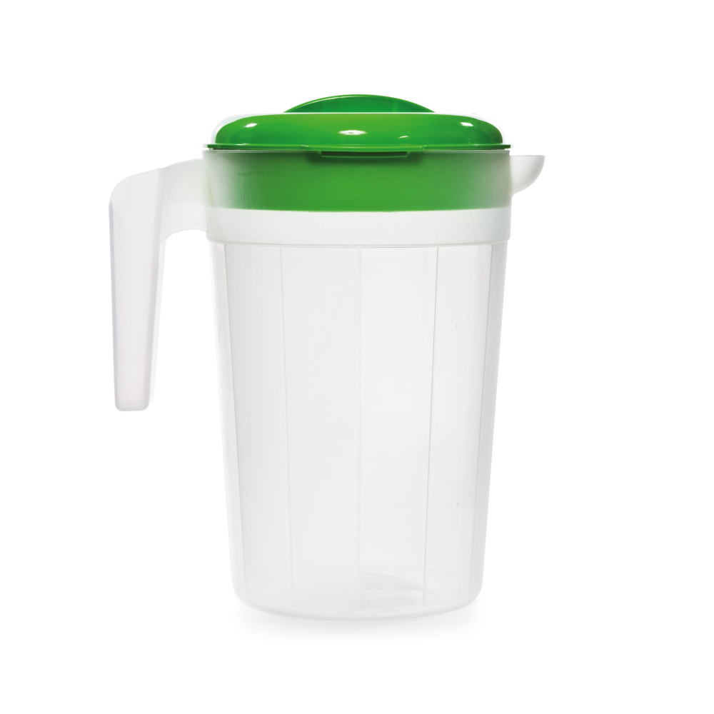 Кувшин 2,5л с крышкой,оранж.,пластик