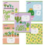 Тетрадь 12 л. ЮНЛАНДИЯ, линия, обложка картон, "КАКТУСИКИ", 106474, 5шт