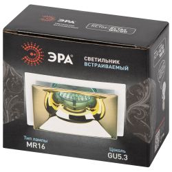 Встраиваемый светильник декоративный ЭРА KL102 WH/GD MR16 GU5.3 белый золото | Декоративные встраиваемые светильники