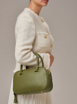 Кожаная сумка Hawaii DBR 31216 зеленая водоросль