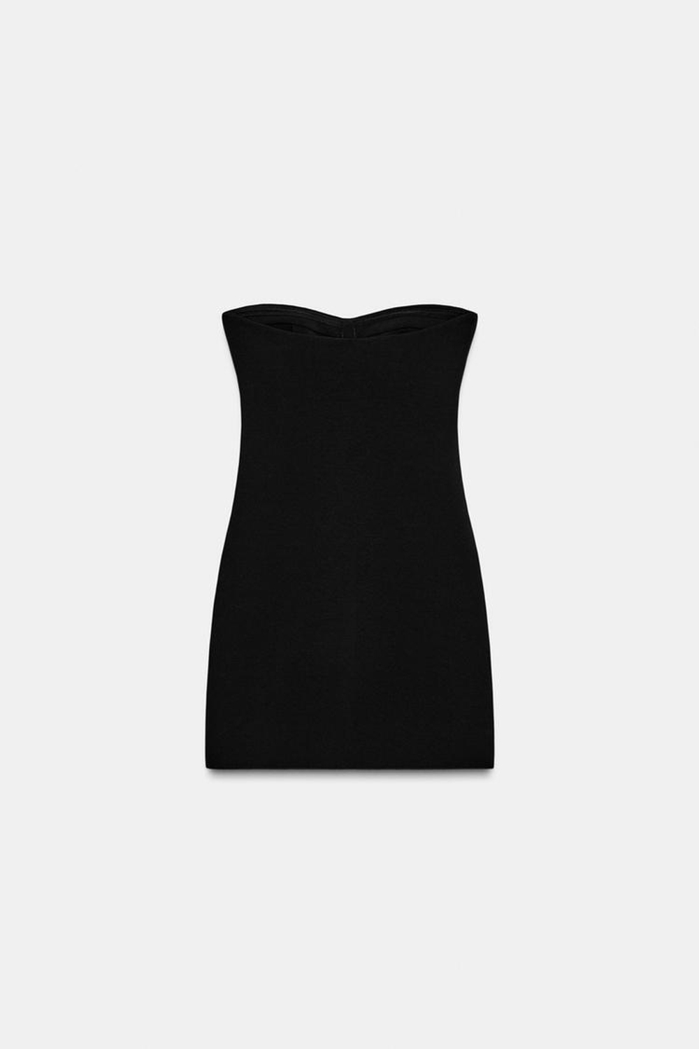 ZARA ЭЛАСТИЧНОЕ ПЛАТЬЕ СО СТРАЗАМИ, ЧЕРНЫЙ