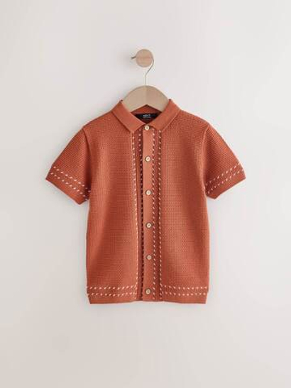 Кардиган вязаный для мальчика Next AA8-951, Кирпичный