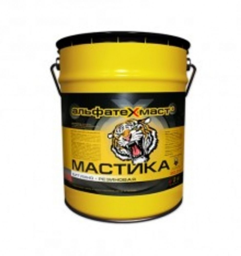 Мастика битумная 5 кг гидроизоляционная АльфаТехМаст ведро