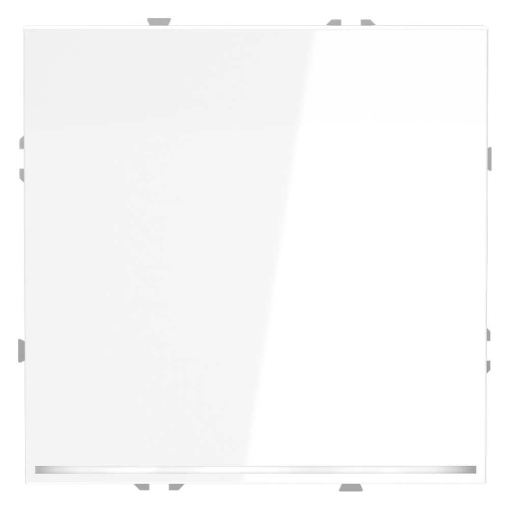 Выключатель встраиваемый VOLTUM S70 одноклавишный с подсветкой 10А, (белый глянцевый)