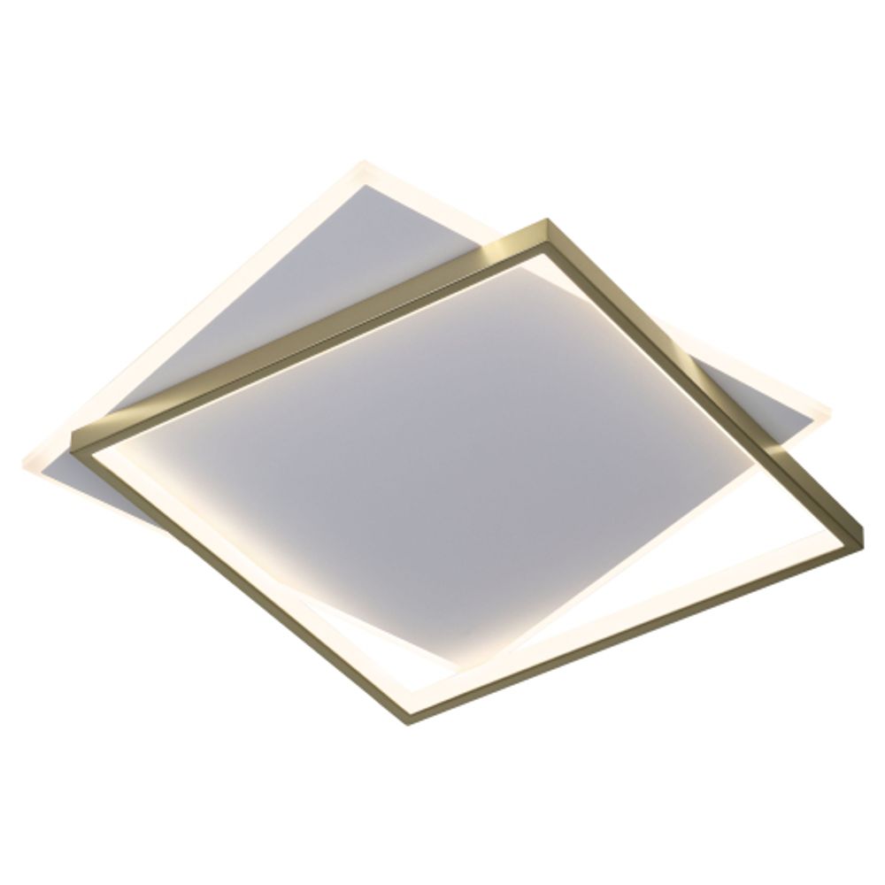 Светильник потолочный светодиодный ЭРА Модерн Lima CLL-1-82 3K-6,5K RC WH+GD с ДУ белый-золото