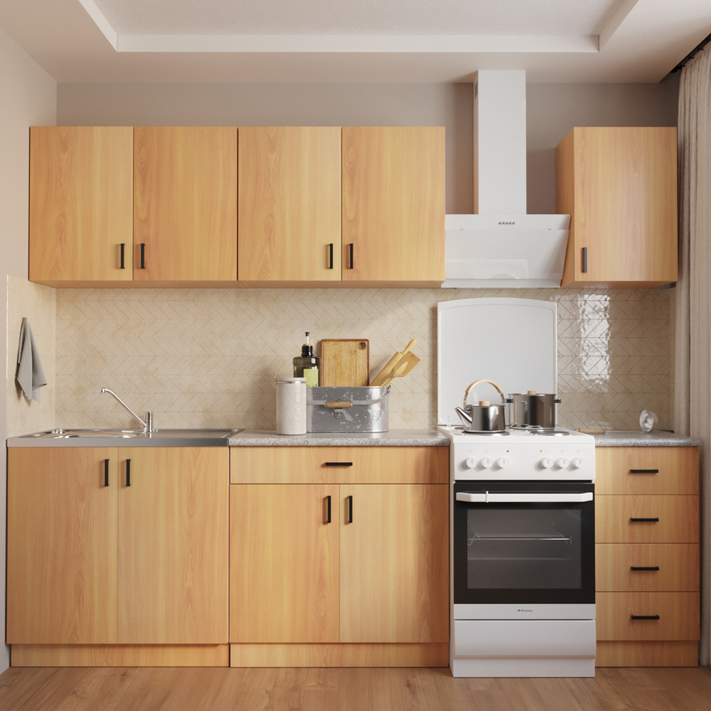 шкаф навесной кухонный с сушкой 60 ольха