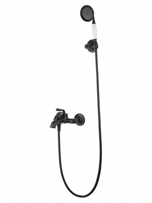 Смеситель для ванны с душем WONZON & WOGHAND STEAM, Черный матовый (WW-88639008-MB)