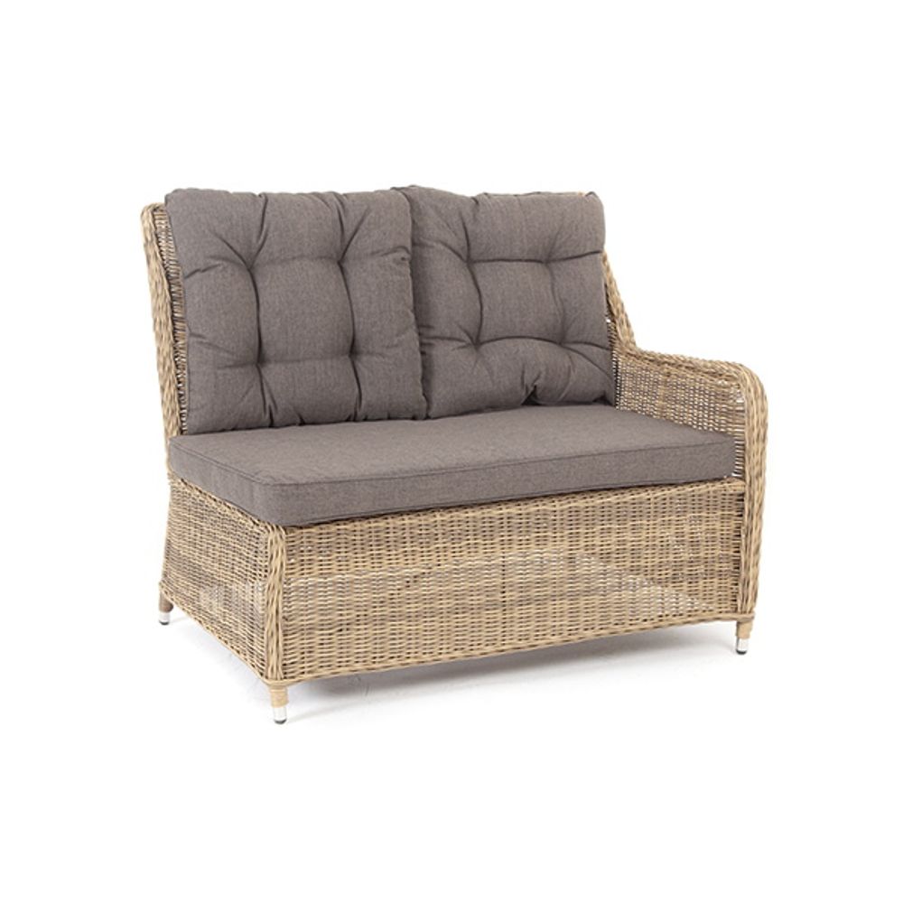 "Бергамо" плетеный левый модуль дивана, цвет соломенный