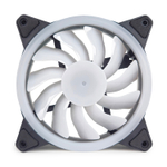 Комплект из 3 вентиляторов TESLA RGB120-DB3, 120мм, 1200rpm, 3-pin+Molex, черный-белый/FRGB, 38CFM, 21дБ, антивибропрокладки (TSL-120-DB3)