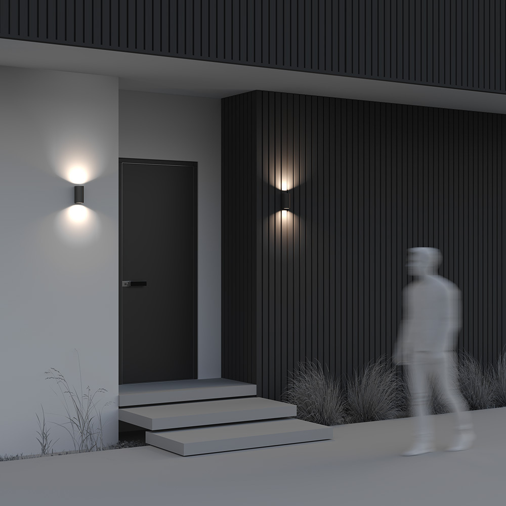 Уличный настенный светильник Outdoor O044WL-02B