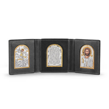 Складень карманный Спаситель Молитва Георгий 90х255мм