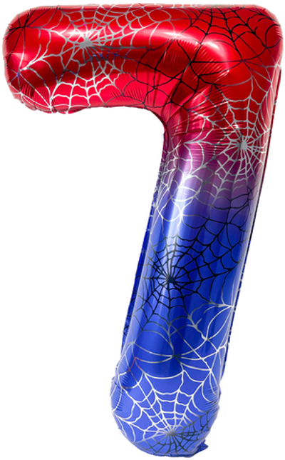 Цифра 7 "Героическая тема" (40''/102 см) Красный/Синий