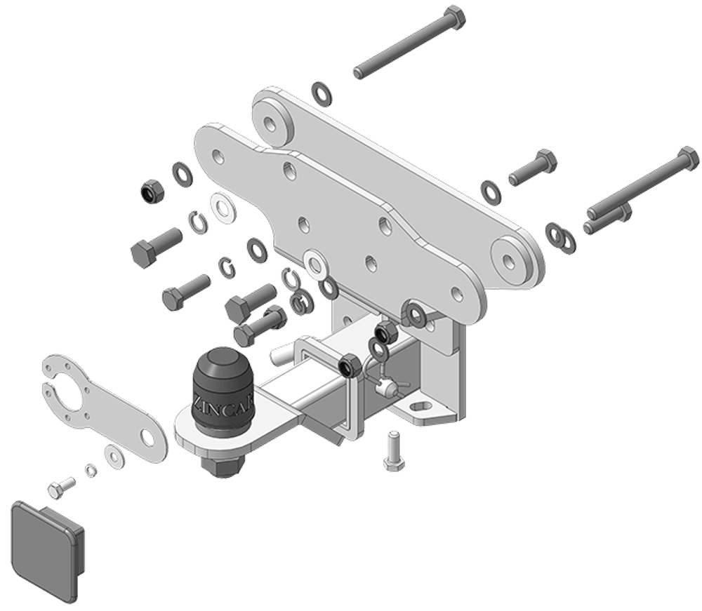 Фаркоп ОЦИНКОВАННЫЙ для Tank 500 (2021-) ZincaR.ZT201E